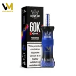 Al Fakher 60K Puffs Crown Bar E-Hose X, sabor Blue Razz Lemonade - Vape desechable de 60 000 caladas