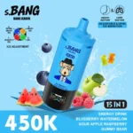 Bang Leader 450 000 caladas: bebida energética con sabor a arándanos, sandía, manzana ácida, frambuesa y ositos de goma