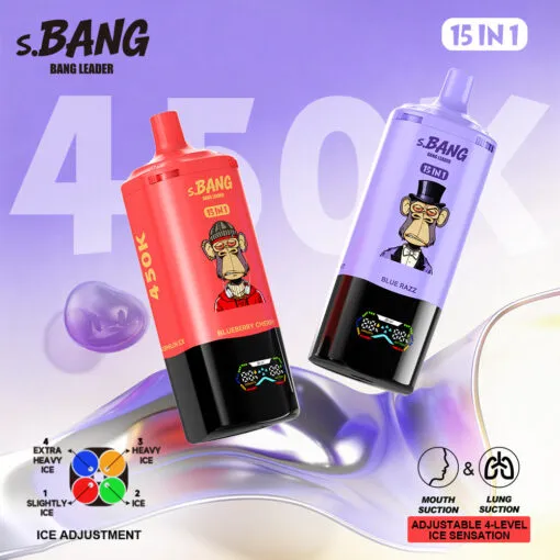 Imagen principal del vaporizador desechable Bang Leader 450K caladas 15 en 1 - Vaporizador recargable con 450 000 caladas y múltiples sabores