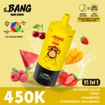 Bang Leader 450 000 caladas: combinación de sabores de sandía, hielo, arándano, fresa y mango