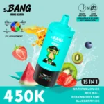 Bang Leader 450 000 caladas: combinación de sabores de sandía helada, Red Bull, fresa, kiwi y arándanos helados