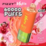 Fizzy Max 60K Blueberry Ice Fizzy Cherry Raspberry Lemon Flavor Combo