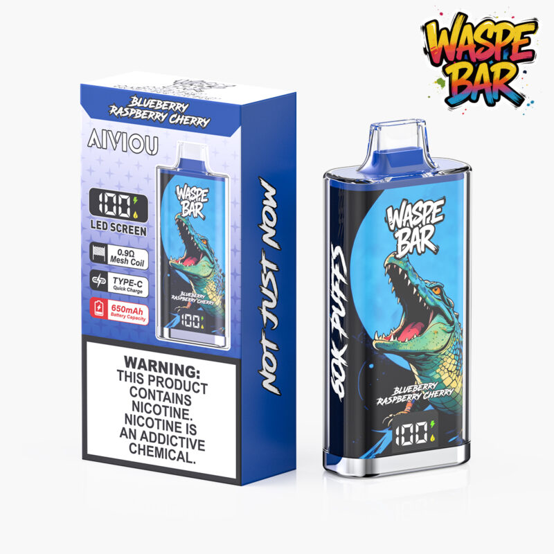 Waspe Bar 60K con sabor a arándanos, frambuesas y cerezas - 60 000 caladas de vapeo