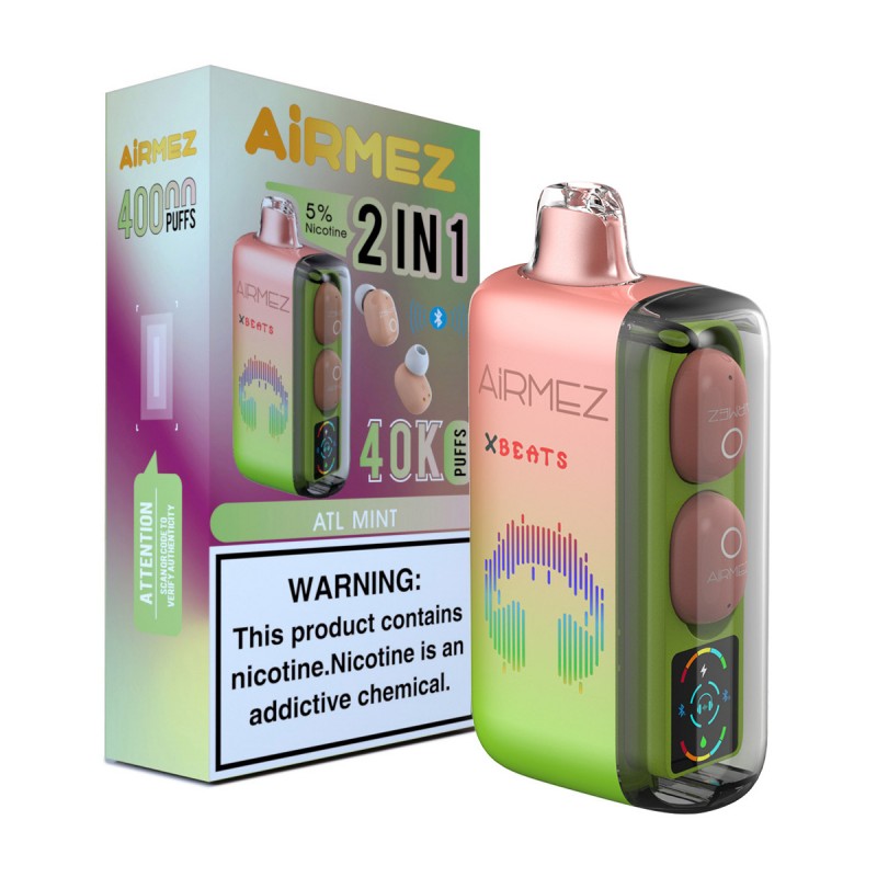 Airmez Xbeats 40 000 caladas, sabor a menta atlántica - Vape desechable 100vaping