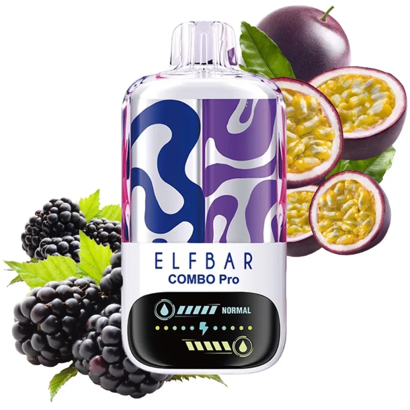 ELF BAR Combo Pro, vaporizador desechable de 30 000 caladas con sabor a mora y maracuyá - 100vaping
