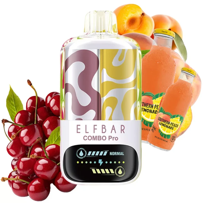 ELF BAR Combo Pro, vaporizador desechable de 30 000 caladas con sabor a cereza y limonada de melocotón - 100vaping