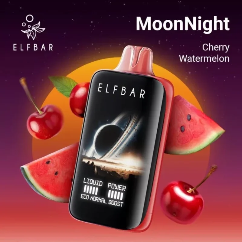ELF BAR Moonnight, vaporizador desechable de 40 000 caladas con sabor a cereza y sandía - 100vaping