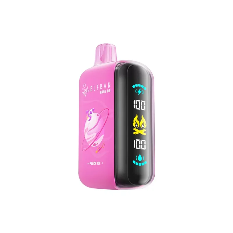 ELF BAR RAYA D3, vaporizador desechable de 25 000 caladas con sabor a melocotón helado - 100vaping