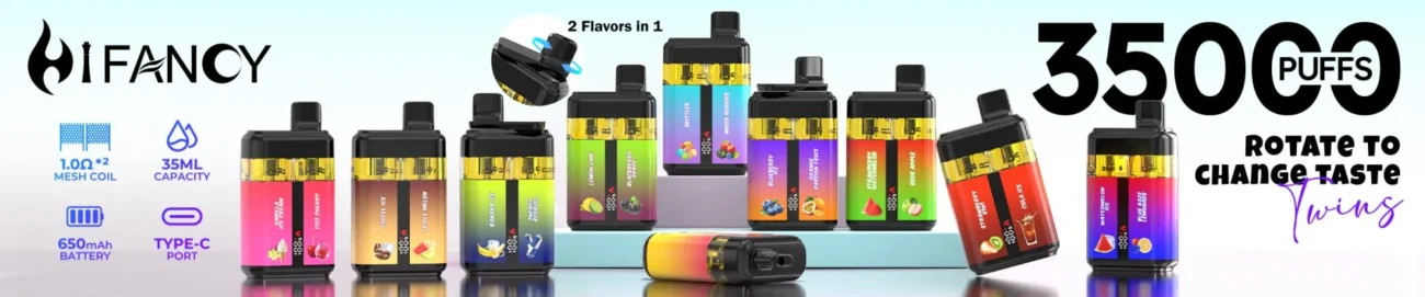 Vaporizador desechable HIFANCY TWINS con 35 000 caladas - 100vaping