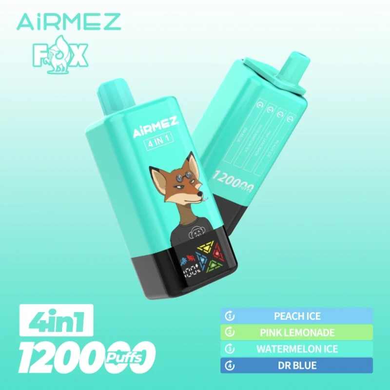Dispositivo de vapeo desechable Airmez Fox de 120 000 caladas con sabores 4 en 1 - 100vaping