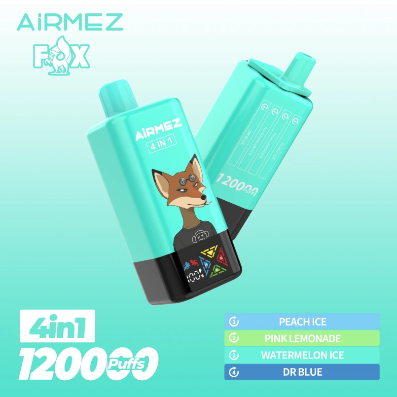 airmez-fox-120 000-caladas-7 Dispositivo de vapeo desechable Airmez Fox de 120 000 caladas con sabores 4 en 1 - 100vaping
