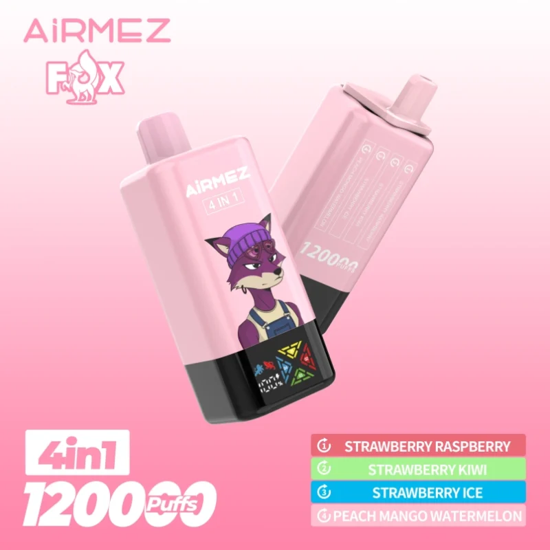 Detalles del dispositivo de vapeo desechable Airmez Fox de 120 000 caladas y 4 sabores en 1 - 100vaping