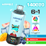Airmez FOX 6 en 1, 140 000 caladas, expositor - 100vaping