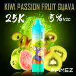 Airmez Tornado 25 000 caladas, sabor a kiwi, maracuyá y guayaba - Vape desechable 100vaping