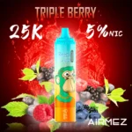 Airmez Tornado 25 000 caladas, sabor a tres frutos del bosque - Vape desechable 100vaping