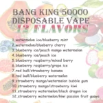 Bang King 50000 Puffs Disposable Vape Flavor Selection - 100vaping