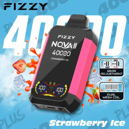 Vape desechable Fizzy Nova Plus 40 000 (40K) caladas, sabor a fresa helada - 100vaping