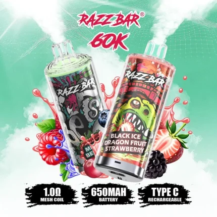 Razz Bar 60 000 (60K) caladas. Imagen principal. Vape desechable - 100vaping