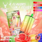 Stag Bar 4-in-1 80K Puffs Watermelon Ice Strawberry Watermelon Watermelon Bubble Gum Watermelon Raspberry Ice Flavor Disposable Vape - 100vaping