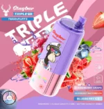 Vapeador desechable Stagbar Triple Pro de 75 000 caladas con sabores de fresa, uva, frambuesa, sandía, arándano y hielo - 100vaping