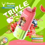 Vapeador desechable Stagbar Triple Pro de 75 000 caladas con sabores de fresa, kiwi, arándanos, sandía helada y agua helada - 100vaping
