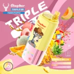 Vaporizador desechable Stagbar Triple Pro de 75 000 caladas con sabor a triple mezcla de melón, melocotón, mango, piña, fresa y hielo - 100vaping