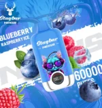 Vapeador desechable Stagbar Nexus de 60 000 caladas con sabor a arándanos, frambuesa y hielo - 100vaping