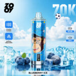 ZOOY Crystal 70K Puffs Blueberry Ice Flavor Disposable Vape - 100vaping