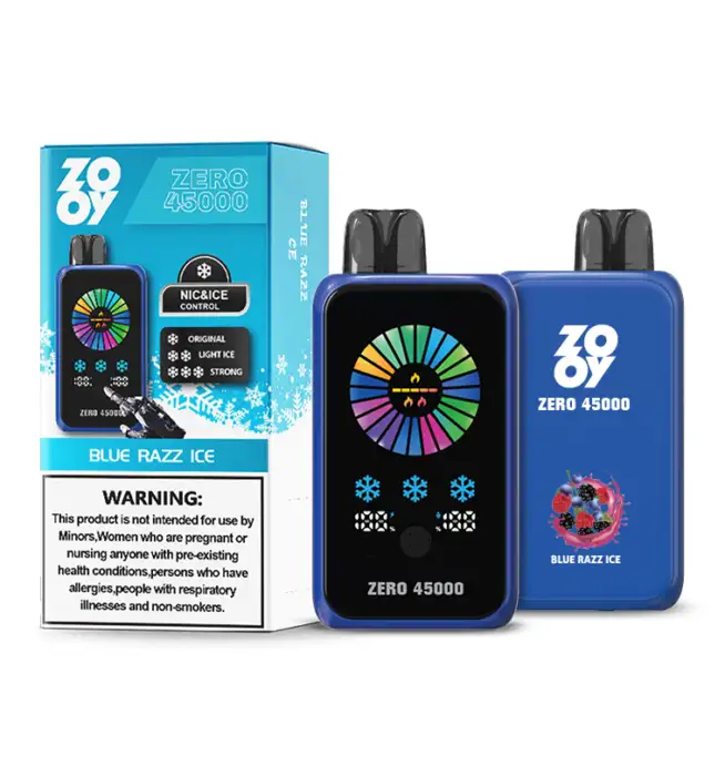 ZOOY ZERO 45K Puffs Blue Razz Ice Flavor Disposable Vape - 100vaping