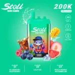 Vapeador desechable Bang Leader Stoll de 200 000 caladas: aromas de arándano, frambuesa, cola helada, melocotón, mango y sandía - 100vaping