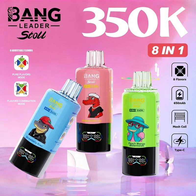 100vaping-bang-leader-stoll-350k-8-in-1-main Bang Leader Stoll 350K Puffs 8-in-1 Disposable Vape Rechargeable – product view