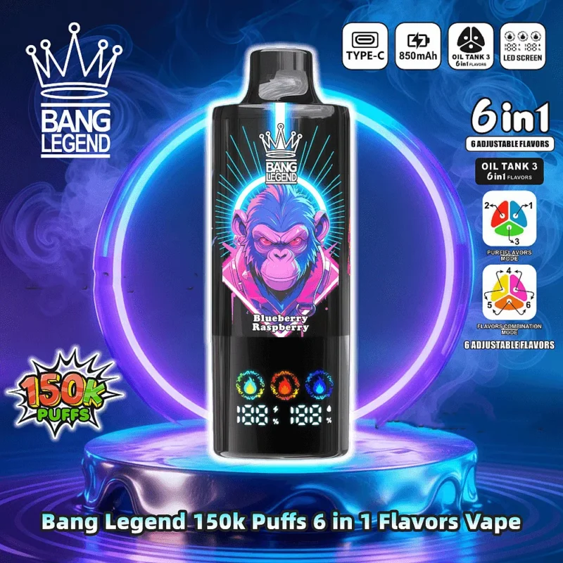 Bang Legend 150K Puffs 6-in-1 Flavors Disposable Vape – product view