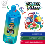Sabores del vaporizador desechable UZY 6 en 1 con 150 000 caladas: 2. Arándano helado, frambuesa con limón y chicle de sandía