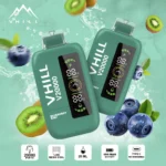 VHILL 20 000 caladas: vaporizador desechable de arándanos y kiwi