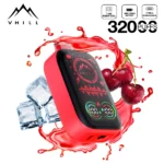 VHILL: vaporizador desechable «Cherry Ice» de pantalla completa con 32 000 caladas