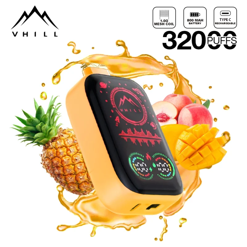 VHILL 32 000 caladas, vaporizador desechable de pantalla completa «Mango Feast»