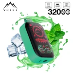 VHILL: vaporizador desechable de pantalla completa con sabor a menta helada y 32 000 caladas